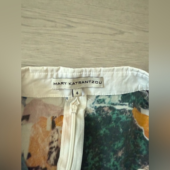 mary katrantzou silk Colorful Art Collared Mini Dress Size 4 - Picture 2 of 4
